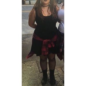 Black Velvet Skater dress